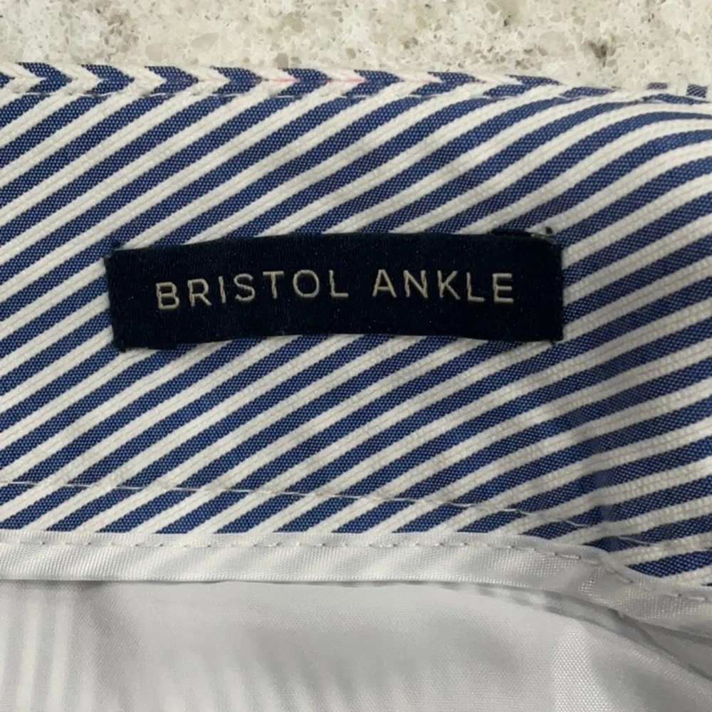 TOMMY HILFIGER white ankle pants with and white stripes size 10 - Picture 13 of 14